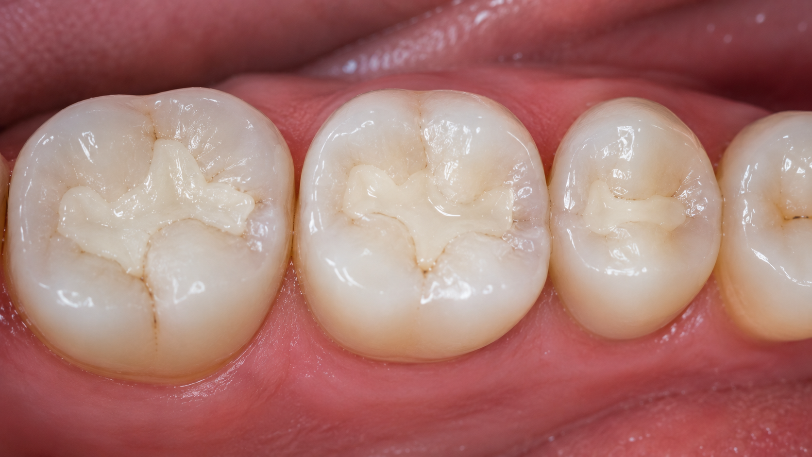 Tooth-colored dental filling at Two Rivers Dental Group in Springfield, OR